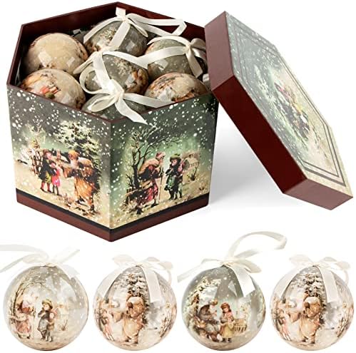 ABXMAS Christmas Ornament Balls, 2.95in Hanging Christmas Ball Shatterproof,Nightmare Before Christmas Ornaments