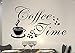 Produktbild Wand Aufkleber Wandtattoo Wallsticker Aufkleber Aufkleber Wohnzimmer Schlafzimmer Kinder Küche 30 Farben zur Auswahl walltext wallword Wandspruch anspruchsvollen Zitat Cafe Kaffee Ranke Küche wkf15 (bedruckt Aufkleber 20 x 8 cm)