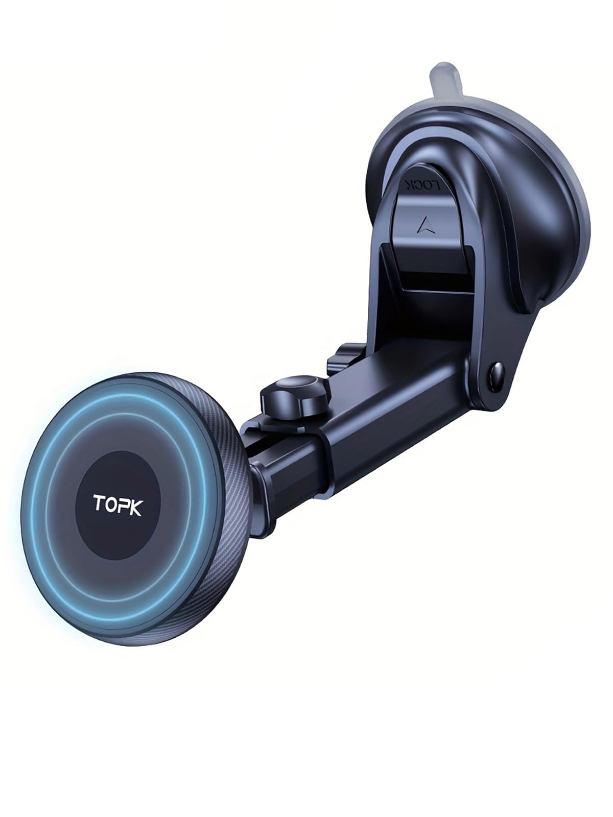 TOPK Magnetic Car Phone Holder, Magnetic Phone Car Mount for Windshield and Dashboard, Strong Suction Adjustable Long Arm with Strongest Magnet, Car Cradle for iPhone 15/14/13/12 Series (Black)-image-43