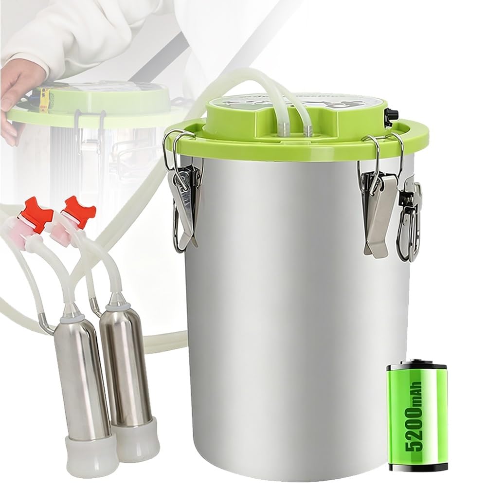 DYK&NX Portable Sheeps Cows Milk Machine Pump, Electric Pulse Cow Milking Machine(Cattle)