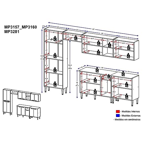 Cozinha Completa c/Armário e Balcão Xangai Jazz Multimóveis