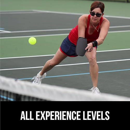 Miniatura 8 de Gorilla Gear USAPA Approved Pickleball Starter Set, Fiberglass Paddles with Bag and Balls, Indoor Outdoor Court Use, Comfortable Racket Grip, Negro