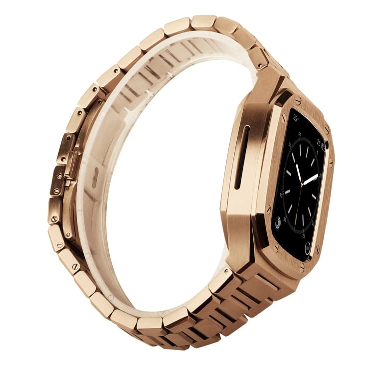 Kit mod Apple Watch étui de luxe en acier brossé pour Series 8 et 7