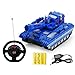 ADLIN Tanque de control remoto mini tanque RC con USB cable cargador de control remoto del tanque Panzer alemán Tiger I con el sonido, la torreta giratoria y el retroceso Acción Cuando cañón de artill