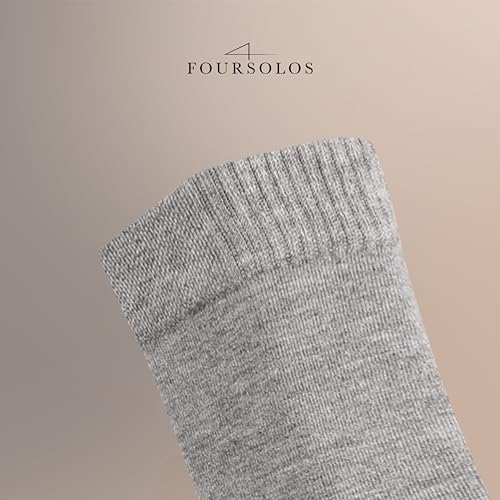 Image of Women's Bamboo Viscose Ankle Socks - 5-Pack Soft Breathable Lightweight Everyday Size 6-9, Black White and Gray