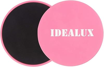 IDEALUX Exercise Sliders, Dual Sided Core Sliders, Work Smoothly on Any Surface, Full Body Exercise Equipment, Compact for...