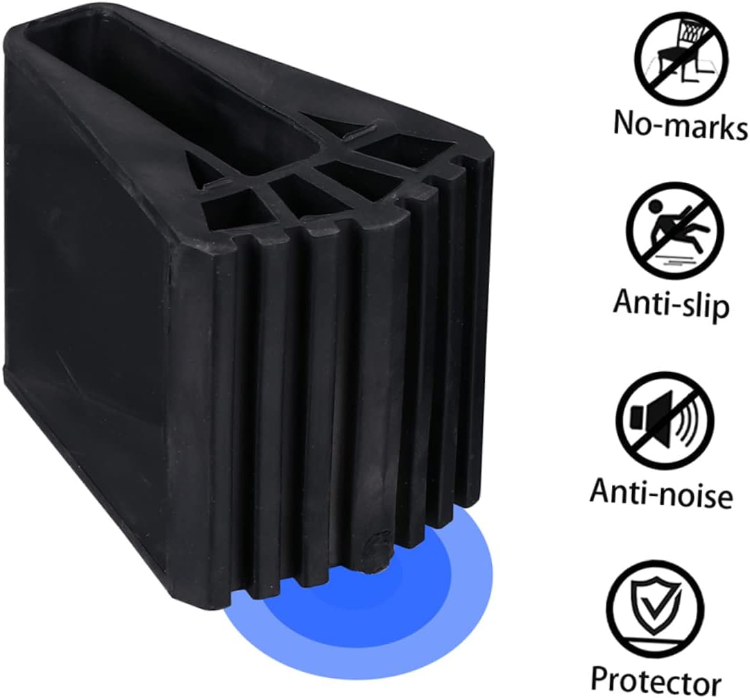 Uonlytech 4pcs Non Slip Ladder Feet Covers Telescoping Ladder Stabilizer Accessories Foot Pads Easy to Install Enhanced Stability for Use