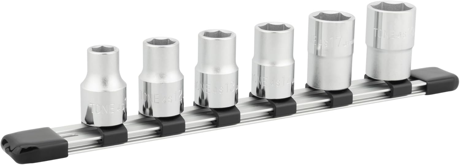 TONE Socket Set 6-Point with Socket Holder HS406 1/2" Inch Drive 6-Piece