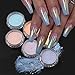 Holographic Nail Glitter Mirror Powder Holographic Colorful Dip Powder Pigment Nail Flake Sequin Chrome Decoration Manicure Neon Effect DIY Decorations Mirror Effect Chrome Nail Tool