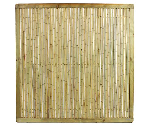 Bambuszaun Phuket Bambu 179 x 179 cm mit Holzrahmen