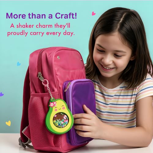 Image of Chalk & Chuckles Joydomes Happy Avocado, DIY Shaker Keychains & Bag Charms