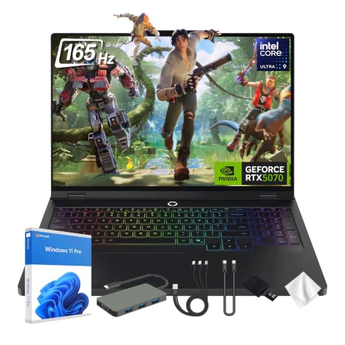Image of Lenovo Legion Pro 5 16 inch Gaming Laptop, Intel Core Ultra 9 275HX, 32GB DDR5, 3TB Storage (2TB SSD+1TB Docking Station Set), NVIDIA GeForce RTX 5070, RGB Backlit Keyboard, Wi-Fi 7, Win 11 Pro, Black