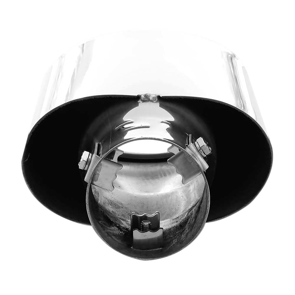 AutoHobby - Terminale di scarico, universale, per sport, ovale, in acciaio INOX
