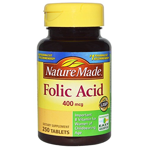 Nature Made Folic Acid 400 mcg (665 mcg DFE) Tablets, 250 Count (Pack of 3) Nature Made Folic Acid 400 mcg (665 mcg DFE) Tablets, 250 Count (Pack of 3)