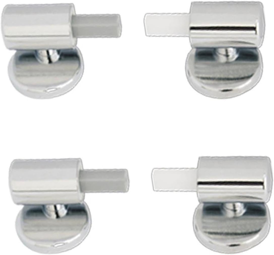 YUETTYY Toilet Soft Close Hinges, Zinc Alloy Toilet Seat Fixings (2 Set)