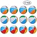 12 Pack Beach Balls Inflatable Pool Toys for Kids, Rainbow Color Summer Water Toy Indoor Outdoor Fun Play Game Activities, Birthday Party Favors, Hawaiian Tropical Theme Party Decorations