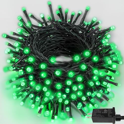 82FT 200 LED Green Christmas String Lights Outdoor Indoor, Timer & Memory Function & 8 Modes, Extendable Green Wire, Mini Lights Waterproof for Xmas Tree Party Wedding Garden Yard Decoration (Green) 82FT 200 LED Green Christmas String Lights Outdoor Indoor, Timer & Memory Function & 8 Modes, Extendable Green Wire, Mini Lights Waterproof for Xmas Tree Party Wedding Garden Yard Decoration (Green)