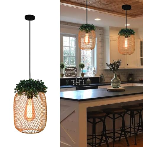 Image of DECOHOME Modern Hanging Ceiling Lamp Lights for Home & Decor | Premium Finish Pendant Light for Living Room, Bedroom & Dining Area | Stylish Indoor Lighting | Chandelier Lights (Pineapple-Gold)