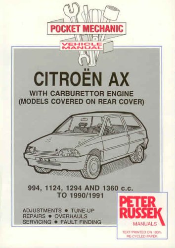  Pocket Mechanic for Citroen AX Petrol Models: All Models to 1990
