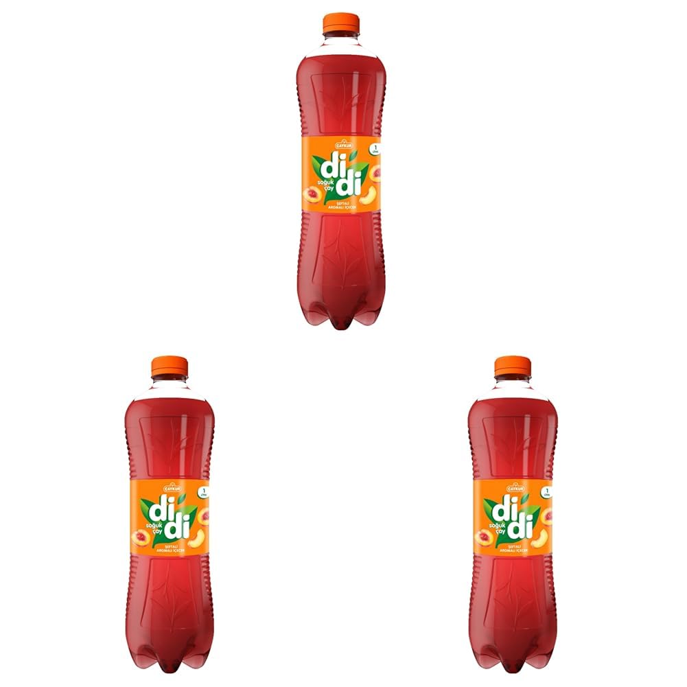 ÇAYKUR Didi Şeftali Soğuk Çay, Pet Şişe, 1 lt (3 paketi)