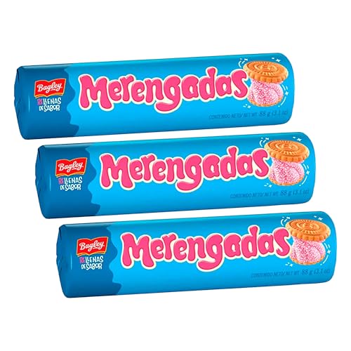 BAGLEY - Galletas Merengadas de Fresa 88g (Paquete de 3)