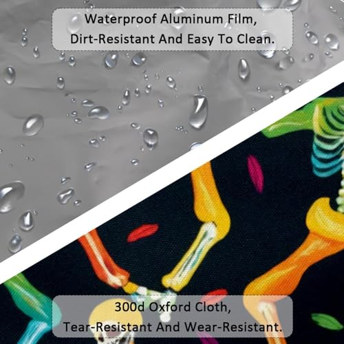 Large Beach Bag for Women, Blue Butterfly Flowers Travel Tote with Pockets Waterproof Shoulder Handbag3