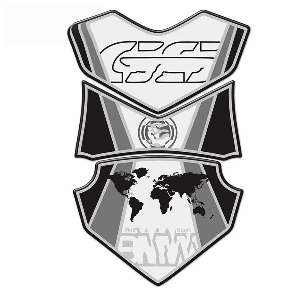 Pkuhftdg White Motorcycle Gas Tank Pad For Motorcycle For F850 F650 F700 F750 F800 Gs R1200gs G310gs For Resin Tank Pad Sticker General Decorative Protector Purpose