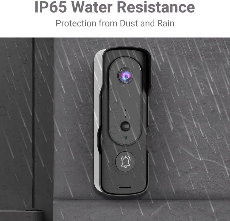 Miniatura 6 de Timbre de video inalámbrico inteligente con timbre  1080P HD Res, 6800mAh batería de timbre Tuya, audio bidireccional, detección humana PIR AI y