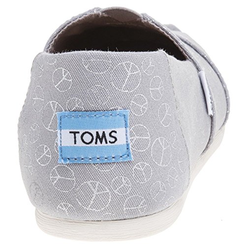 TOMS Women's Drizzle Grey Foil Peace Sign 10010795 (Size: 9)3