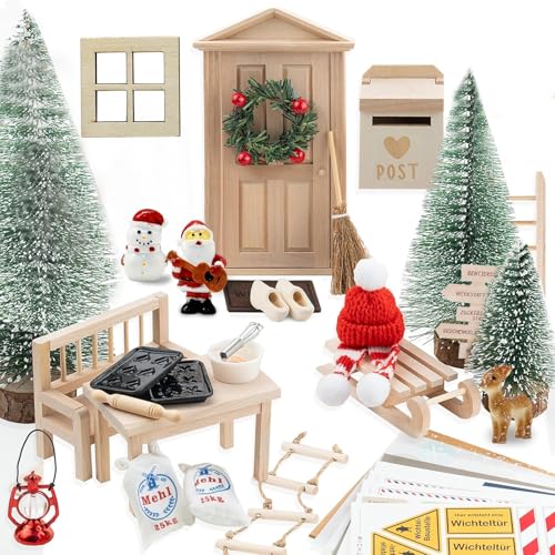 Wichteltür Komplettset Mit Zubehör - Magische Weihnachtsdeko Für Kinder DIY