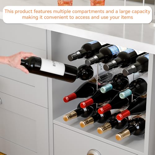 3-Tier-Stackable-Wine-Racks-CountertopSturdy-and-Durable-Wine-Rack-Free-Standing-Floor-for-Inside-CabinetClear-Water-Bottle-Organizer-and-Wine-Storage-Racks-Holder-for-PantryTableKitchen