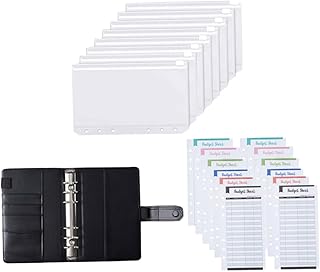 NOLITOY Bloco De Notas De Escritório Envelope De Couro Pasta De Couro Envelope De Dinheiro Manual De Orçamento Livro Bloco De Notas De Orçamento Couro Pu Pasta De Orçamento De Escritório