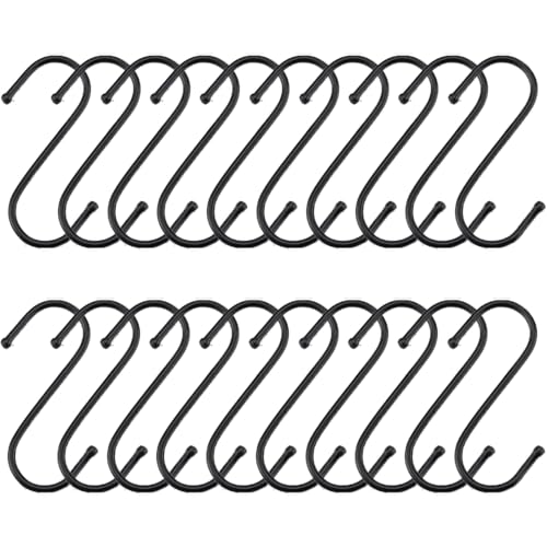 Lxtness Crochet S Acier Inoxydable Crochet Cuisine Crochets en Forme de S Suspension Accroche Ustensiles de Cuisine(Lot de 20)