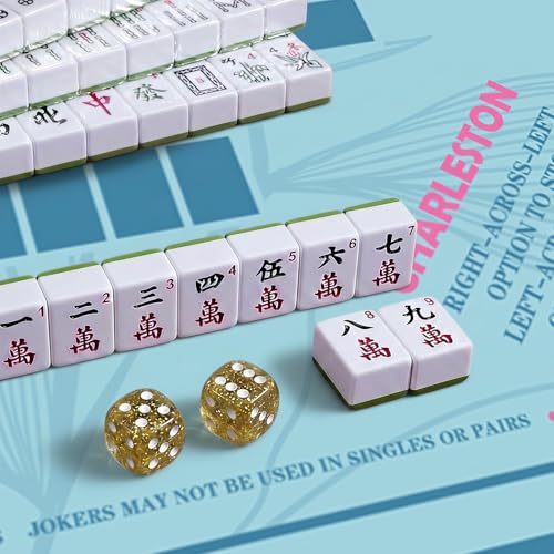 aimpiwt American Mahjong Mat with Rules(31.5"x31.5") Non-Slip Waterproof by aimpiwt - Used condition - Image 8