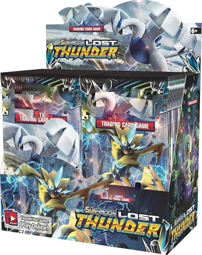 Image of Pokemoon TCG 50 Cardds Bundle | 5 Packs of 10 Random Collectible Trading Cardds | Surprise Cardd Set for Kids & Collectors (Lost Thunder 5 Pack 50 Cards)