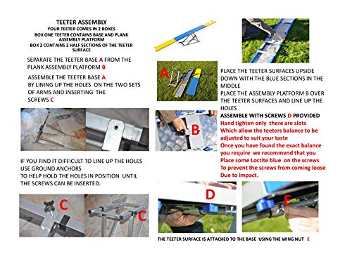 Cool Runners 12' Aluminum and Steel Dog Agility Teeter with Rubber Skin, Blue, Yellow, and Red 2-Part - Thumbnail 6