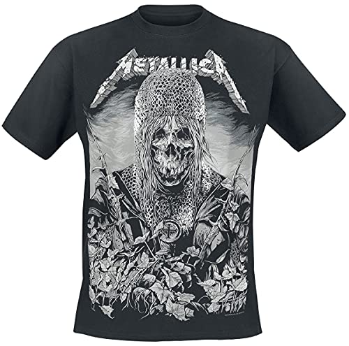 Générique Metallica Templar Homme T-Shirt Manches Courtes Noir Regular/Coupe Standard - Les Beatles, Paul McCartney, John Lennon, RIngo Starr, George Harrison Générique Metallica Templar Homme T-Shirt Manches Courtes Noir Regular/Coupe Standard