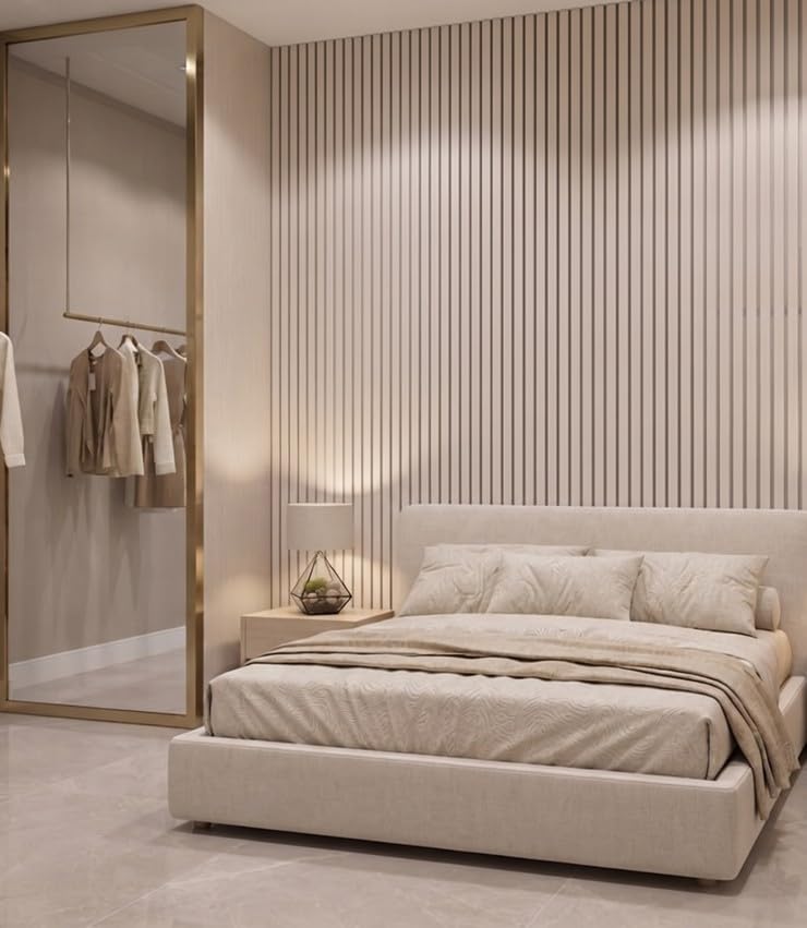 Image of Wood Grain Wall Panel 2 Ft x 10 Ft | Self Adhesive PVC Foam Wallpaper Roll | Soundproof, Moisture Resistant, Peel & Stick Wood Texture for Wall, Ceiling, Bedroom & Living Room (Light White)
