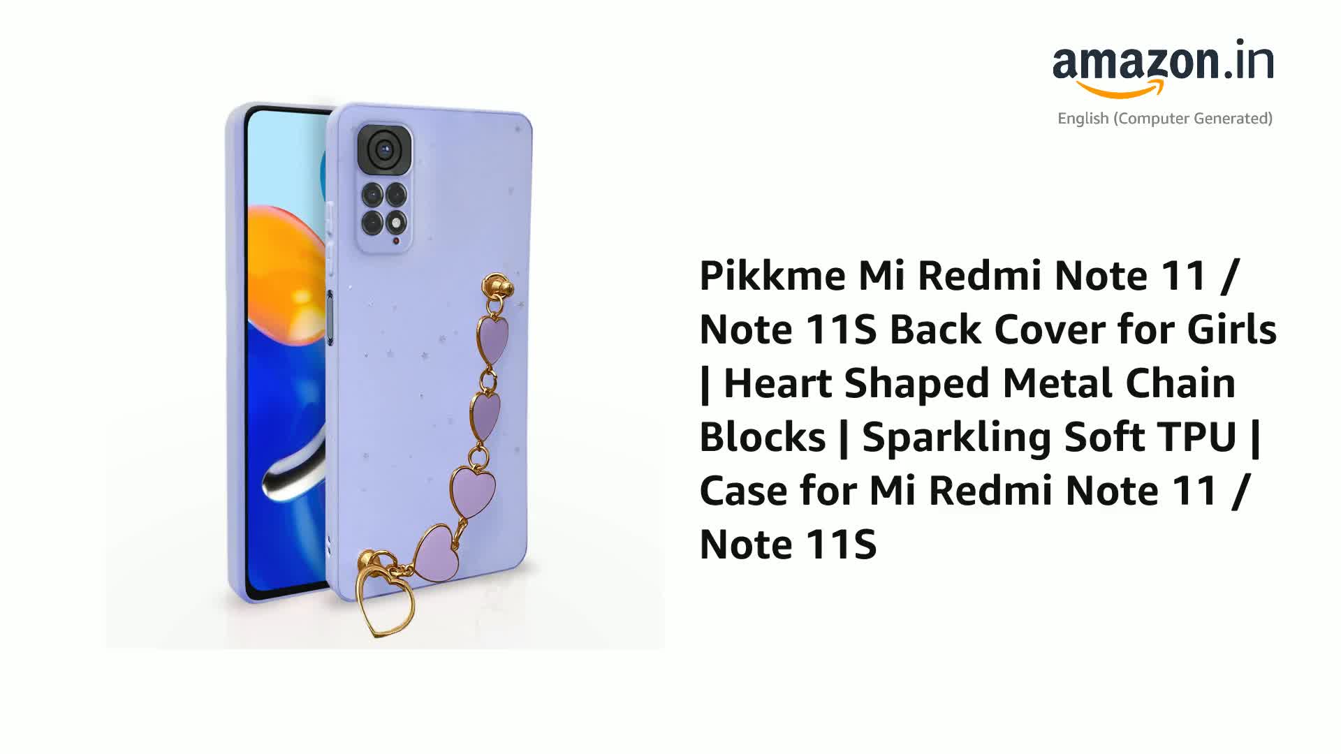 Pikkme Mi Redmi Note 11 / Note 11S Back Cover for Girls | Heart