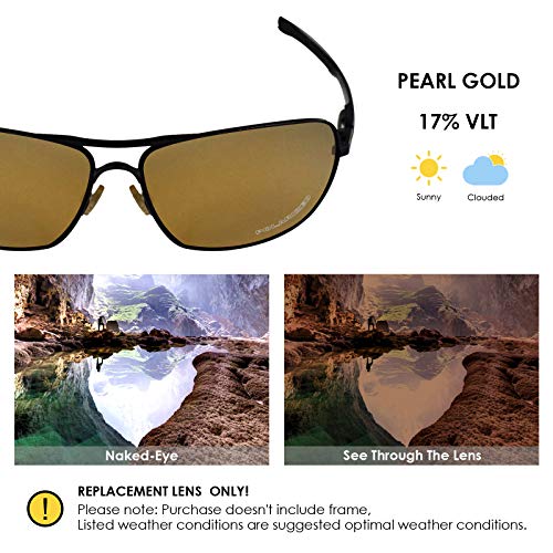 Image of BLAZERBUCK Polarized Replacement Lens & Nose Piece for Oakley Plaintiff Squared OO4063 Sunglass
