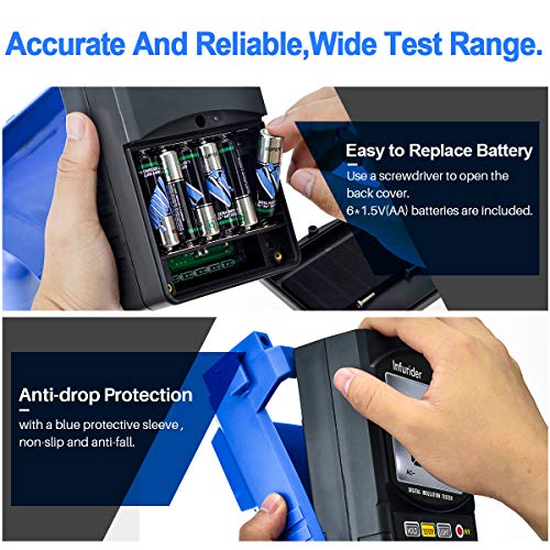 Image of YF-6688B Digital Insulation Resistance Tester MegOhmmeter DC AC Voltmeter,Test Voltage 5000V,Insulation Resistance 200G Ohms with Large LCD Backlit and High Volt Indication