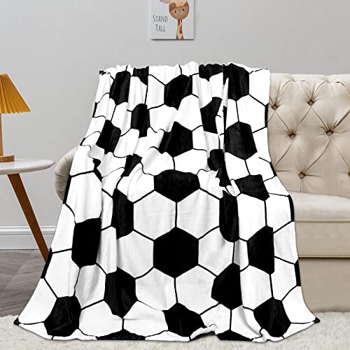 MASTIEE Soccer Blanket, Soccers Gifts for Boys Girls Soccer Lovers, Machine Washable Soft Fleece...