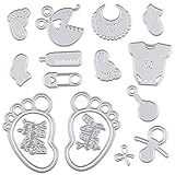 Cutting Dies Metal, Baby Decoration Embossing Stencils for DIY Scrapbooking Photo Album Decorative DIY Paper Cards Making Gift, Metallic Die Cut