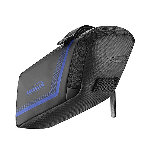 Ibera 1L Bike Bag Under Seat - Water-Resistant Bike Saddle Bag with Strap-On Mount & Secure Zipper Closure - Lightweight (2.5oz) & Taillight Compatible - Bike Bags for Bicycles Fits Tools & Essentials - Thumbnail 2