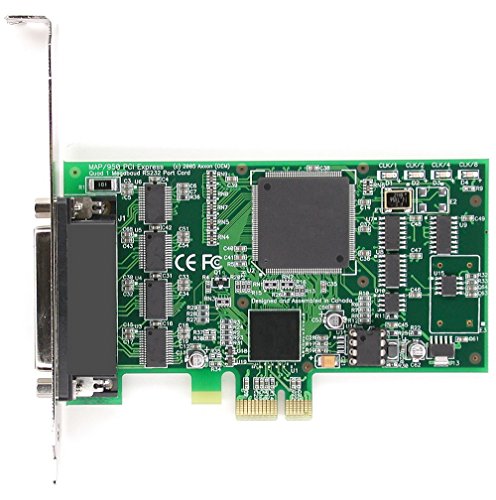 LF653KB 4 Port RS232 PCI Express (PCIe) Serial Card Adapter (Linux/Windows/VMWare/Apple OS) w/Quadplex Cable 12