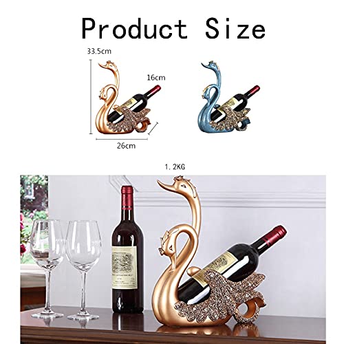 Weinflaschenhalter Aus Metall | Für Die Arbeitsplatte | Rotbronze | Elegantes Weinregal Für Eine Flasche