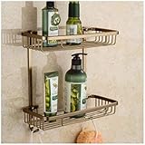 Wandmontage Antik Bronze Alumimun Badezimmerregal Badezimmer Seifenhalter Bad Duschregal Bad Shampoo...