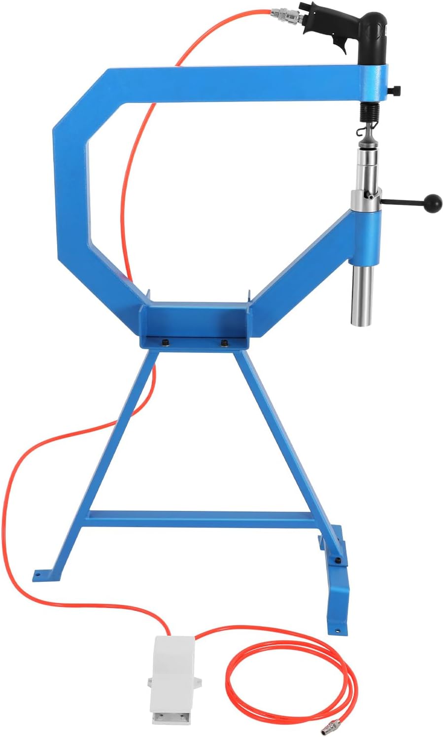 Pneumatic Planishing Hammer, Metal Shrinker Stretcher, 4“ 875-1350RPM Planishing Hammer Bending Machine 1/2/3" Radius Anvi for Dent Repair on Automotive and Motorcycle Parts