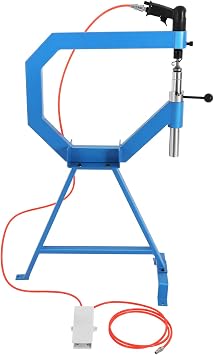 Pneumatic Planishing Hammer, Metal Shrinker Stretcher, 4 875-1350RPM Planishing Hammer Bending Machine 1/2/3" Radius Anvi for Dent Repair on Automotive and Motorcycle Parts