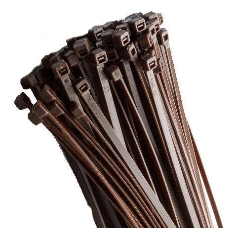 100 X 300MM X 4.8MM BROWN HIGH QUALITY CABLE TIES PLASTIC NYLON ZIP TIE WRAPS Cover